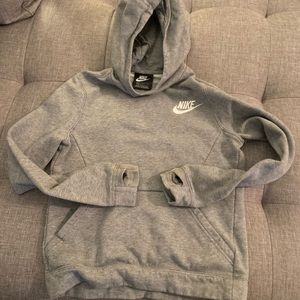 Boys Medium Nike Gray Hooded Sweatshirt